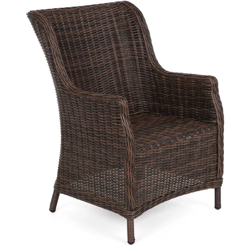 Lauko baldų komplektas Bristol 180 cm, 6+1, Brown Mat / Brown Melange