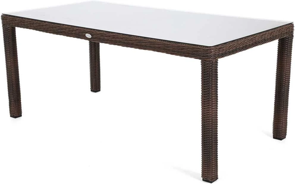 Lauko baldų komplektas Bristol 180 cm, 6+1, Brown Mat / Brown Melange