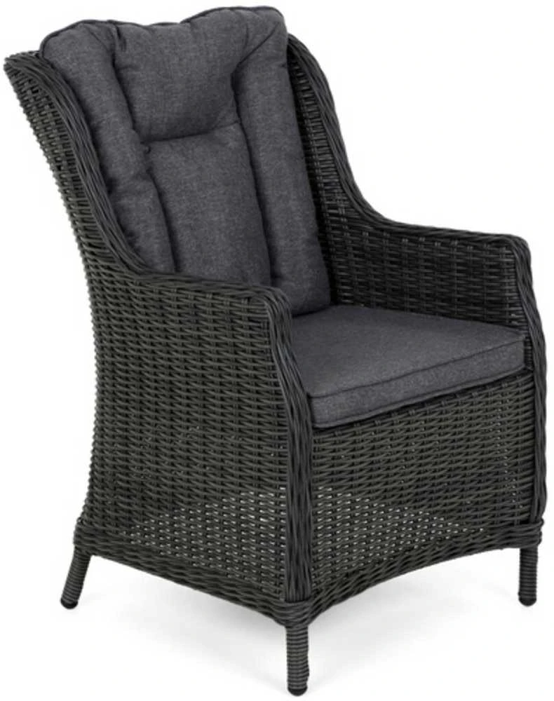 Lauko baldų komplektas Bristol Round Elegant 180 cm, 8+1, Pilkas / Pilkas Melange