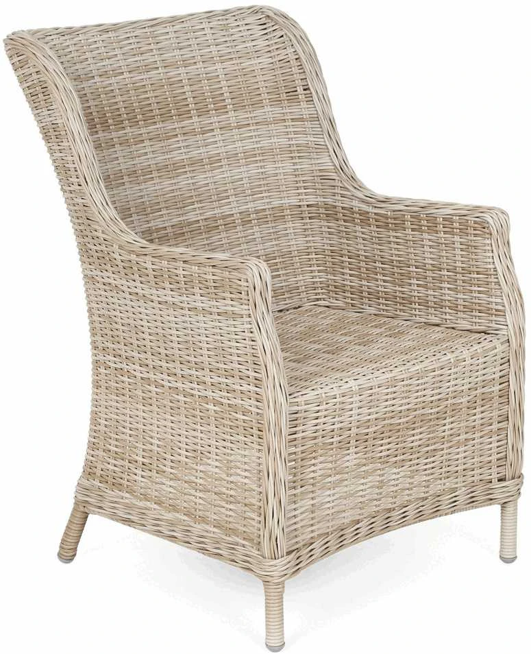 Lauko baldų komplektas Bristol Round Elegant 180 cm, 8+1, rusvai gelsvas / rusvai gelsvas Melange