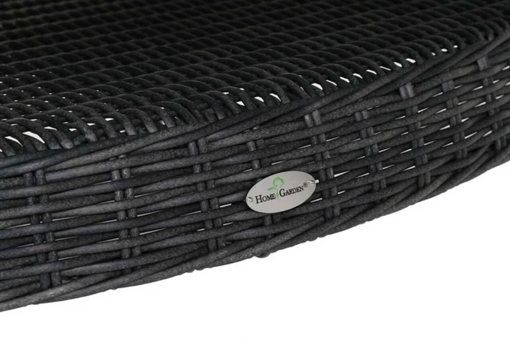 Lauko baldų komplektas Bristol Round Elegant 180 cm, 8+1, Pilkas / Pilkas Melange