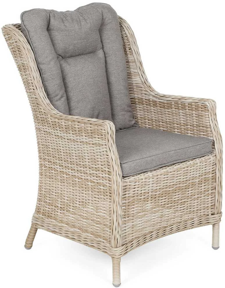 Lauko baldų komplektas Bristol Round Elegant 180 cm, 8+1, rusvai gelsvas / rusvai gelsvas Melange