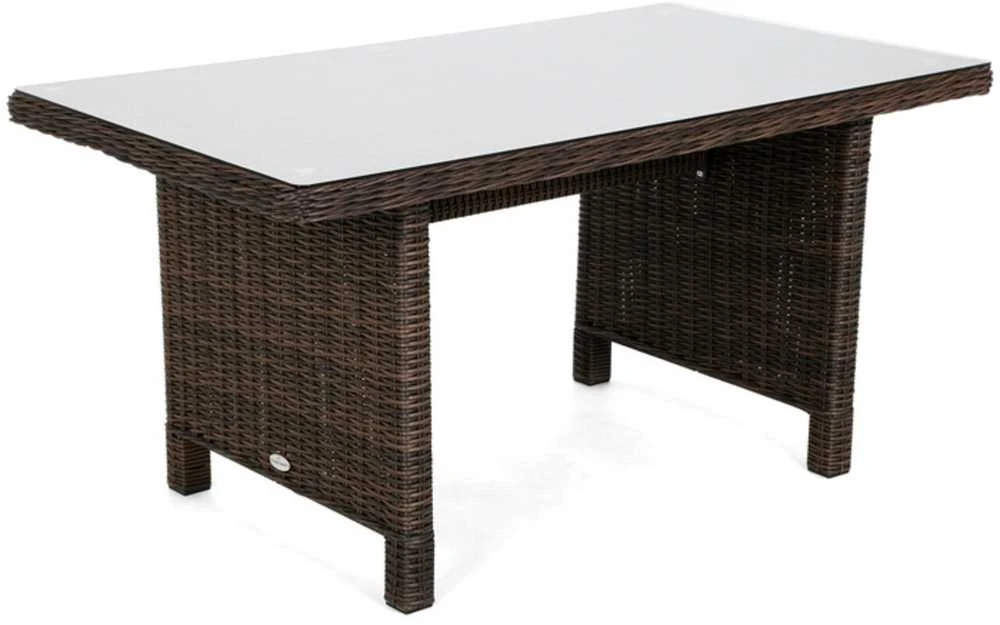Lauko baldų komplektas California Corner, dešininis, Brown Mat / Brown Melange