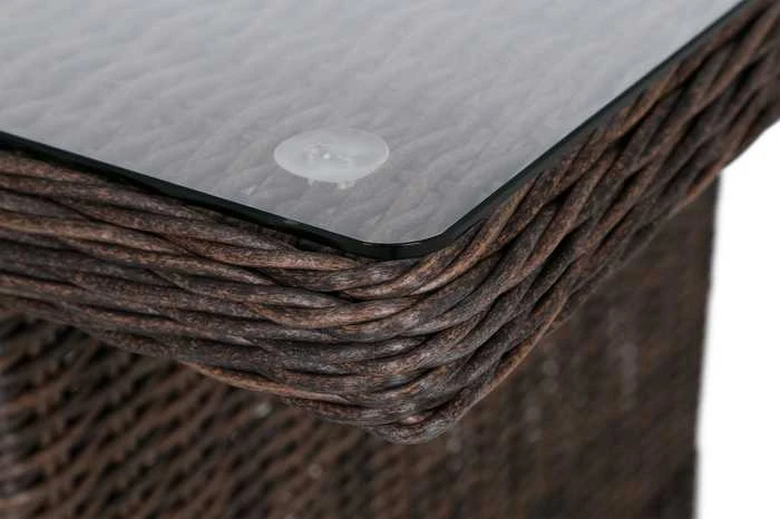 Lauko baldų komplektas California Corner, dešininis, Brown Mat / Brown Melange