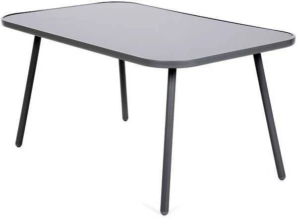 Lauko baldų komplektas Casablanca 145 cm, 6+1, Sidabrinis / Pilkas