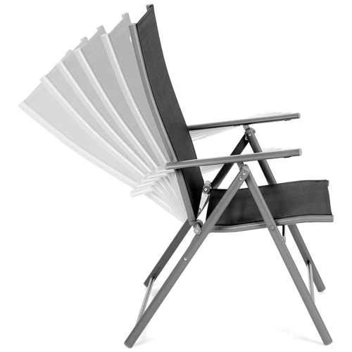 Lauko baldų komplektas Casablanca 145 cm, 6+1, Sidabrinis / Pilkas