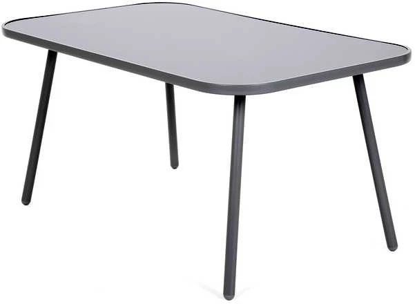 Lauko baldų komplektas Casablanca 145 cm, 6+1, Sidabrinis / Pilkas