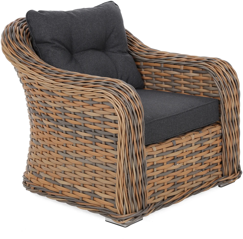 Lauko baldų komplektas Foggia Flex, Ginger Melange / Dark Pilkas
