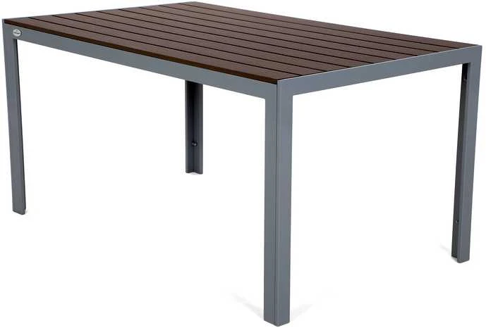 Lauko baldų komplektas Ibiza 150 cm, 6+1, Sidabrinis / Taupe