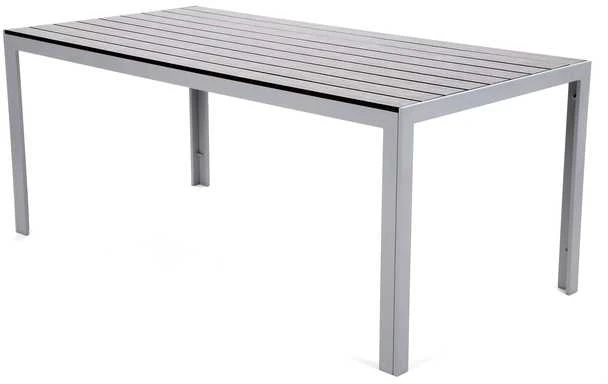Lauko baldų komplektas Ibiza 185 cm, 8+1, Sidabrinis / Juodas