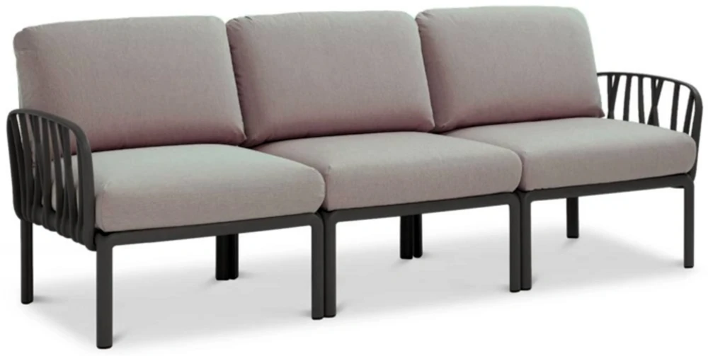 Lauko baldų komplektas KOMODO Corner, Antracite Grigio