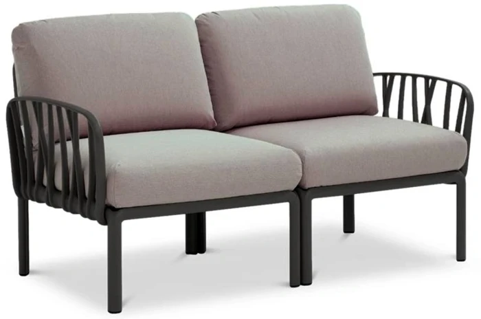 Lauko baldų komplektas KOMODO Corner, Antracite Grigio