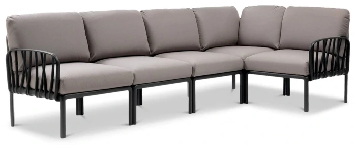 Lauko baldų komplektas KOMODO Corner, Antracite Grigio
