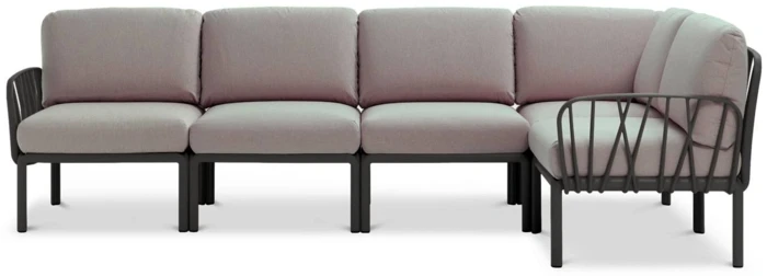 Lauko baldų komplektas KOMODO Corner, Antracite Grigio