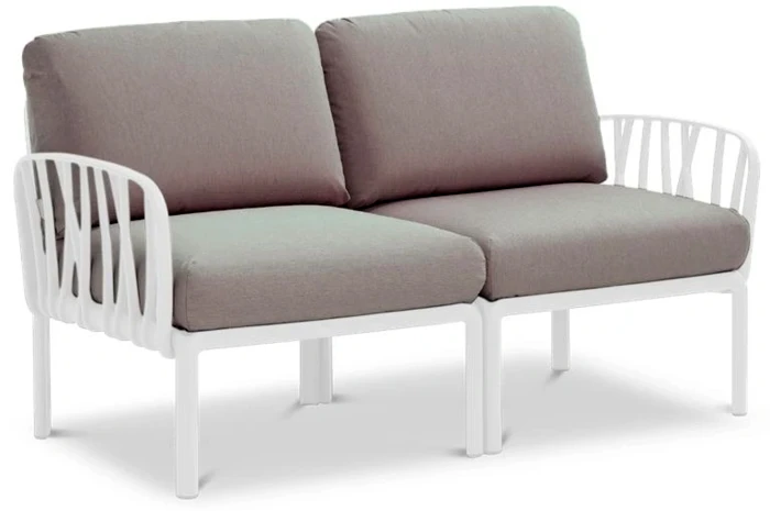 Lauko baldų komplektas KOMODO Corner, Bianco Grigio