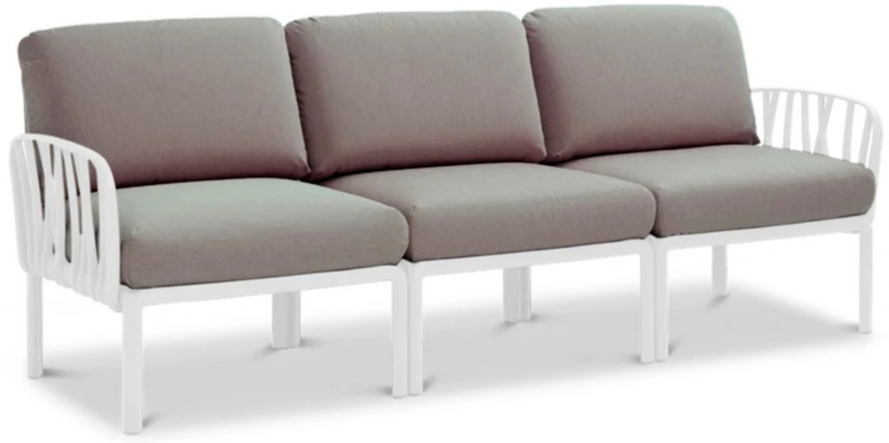 Lauko baldų komplektas KOMODO Corner, Bianco Grigio