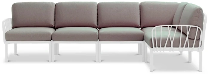 Lauko baldų komplektas KOMODO Corner, Bianco Grigio