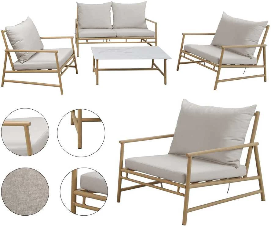 Lauko baldų komplektas Lardos, beige