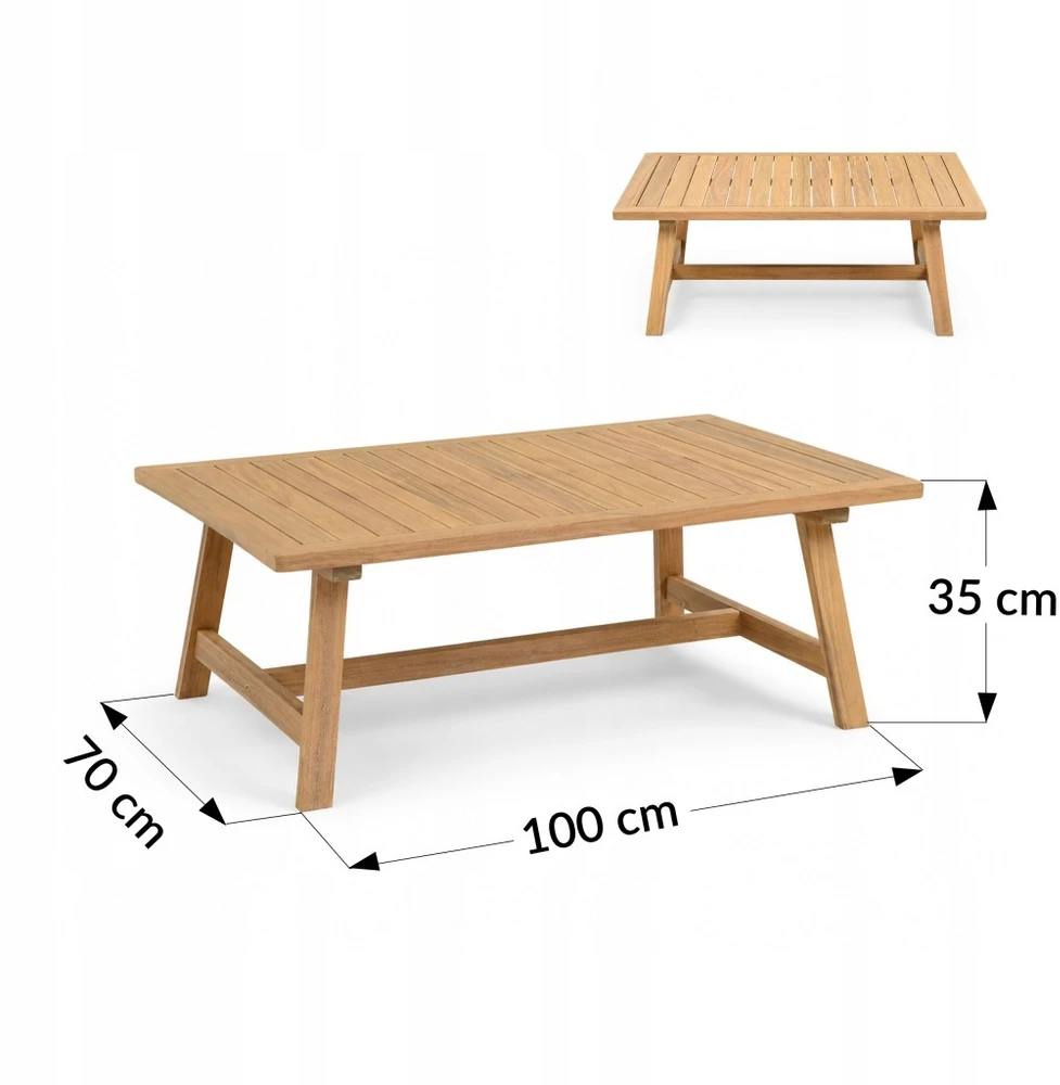 Lauko baldų komplektas Makara Premium, Acacia / Dark Žalias, 4 asm.