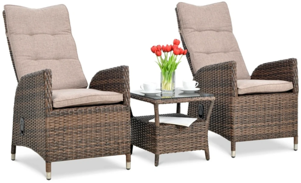 Lauko baldų komplektas MALTA DUO, Brown