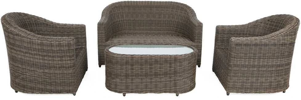 Lauko baldų komplektas Modena, Silk Pilkas / Melange