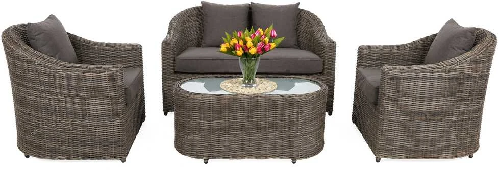 Lauko baldų komplektas Modena, Silk Pilkas / Melange