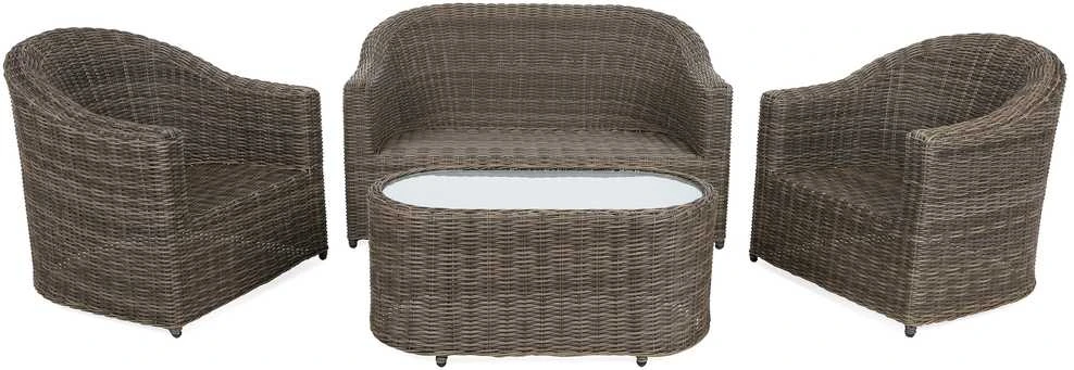 Lauko baldų komplektas Modena, Silk Pilkas / Melange