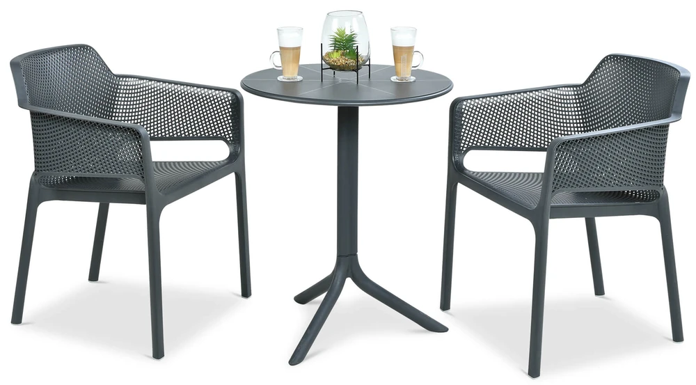 Lauko baldų komplektas NET/SPRITZ 2+1, Antracite