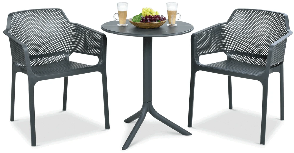 Lauko baldų komplektas NET/SPRITZ 2+1, Antracite