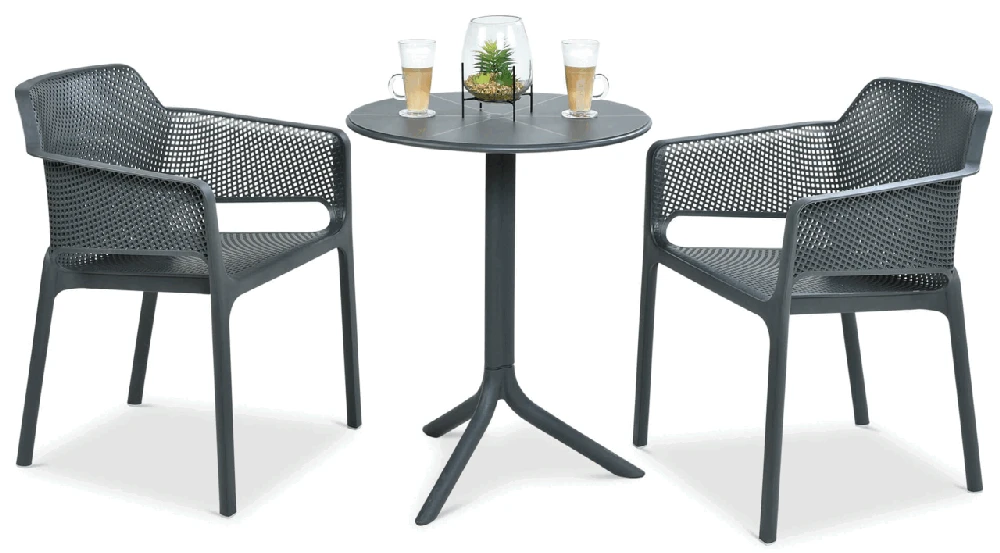Lauko baldų komplektas NET/SPRITZ 2+1, Antracite