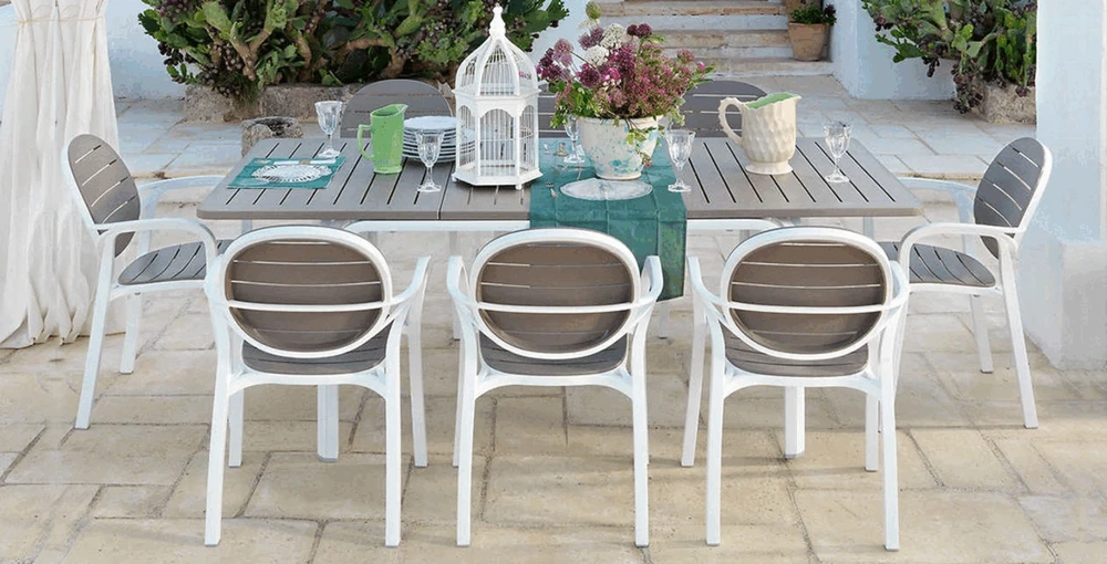 Lauko baldų komplektas PALMA/ALLORO - 10/210, Bianco Tortora