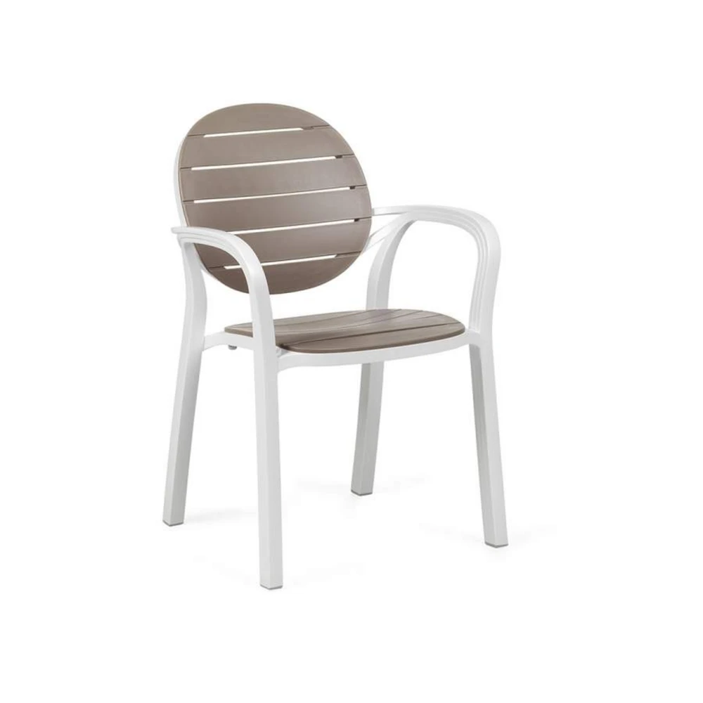 Lauko baldų komplektas PALMA/CLIP 4+1, Bianco Tortora