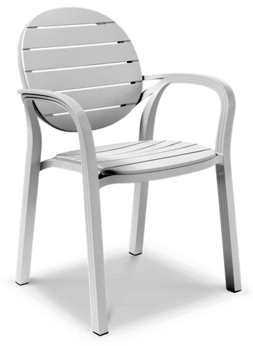 Lauko baldų komplektas PALMA/CLIP 4+1, Bianco