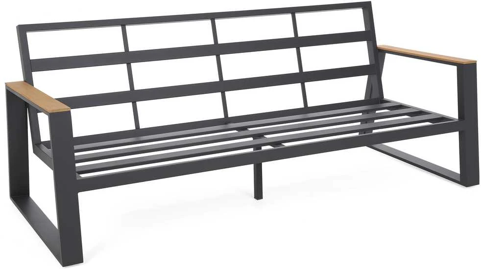 Lauko baldų komplektas Rimini, Dark Pilkas / Pilkas Melange