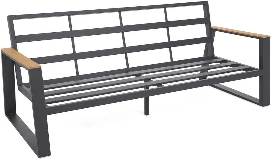 Lauko baldų komplektas Rimini, Dark Pilkas / rusvai gelsvas Melange