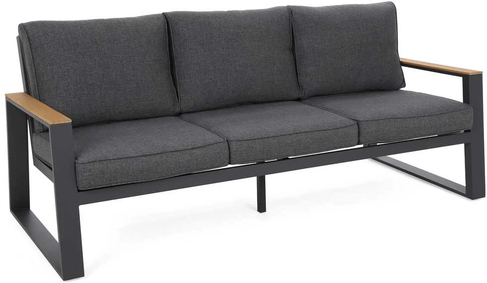 Lauko baldų komplektas Rimini, Dark Pilkas / Pilkas Melange