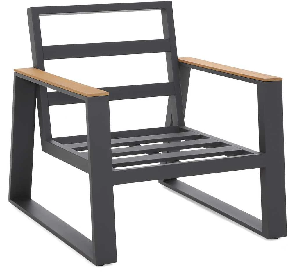 Lauko baldų komplektas Rimini, Dark Pilkas / Pilkas Melange