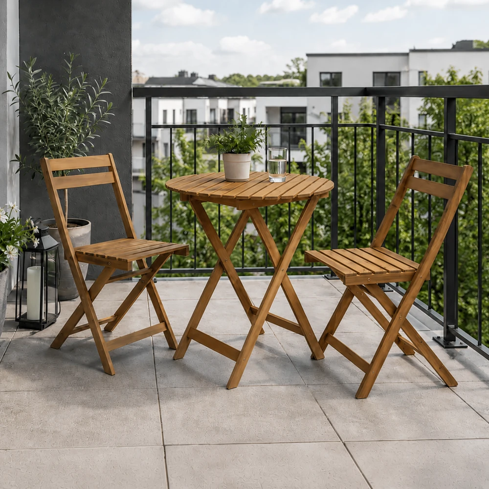 Lauko baldų komplektas Samila Premium, Acacia, 2 asm.