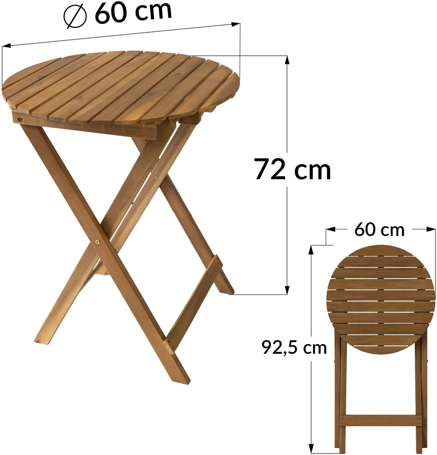 Lauko baldų komplektas Samila Premium, Acacia, 2 asm.