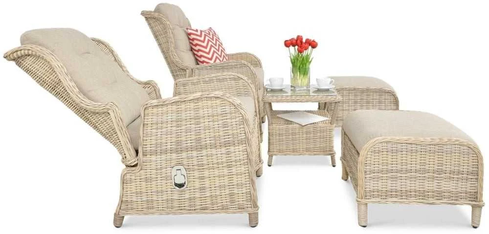 Lauko baldų komplektas SIENNA DUO PREMIUM, rusvai gelsvas