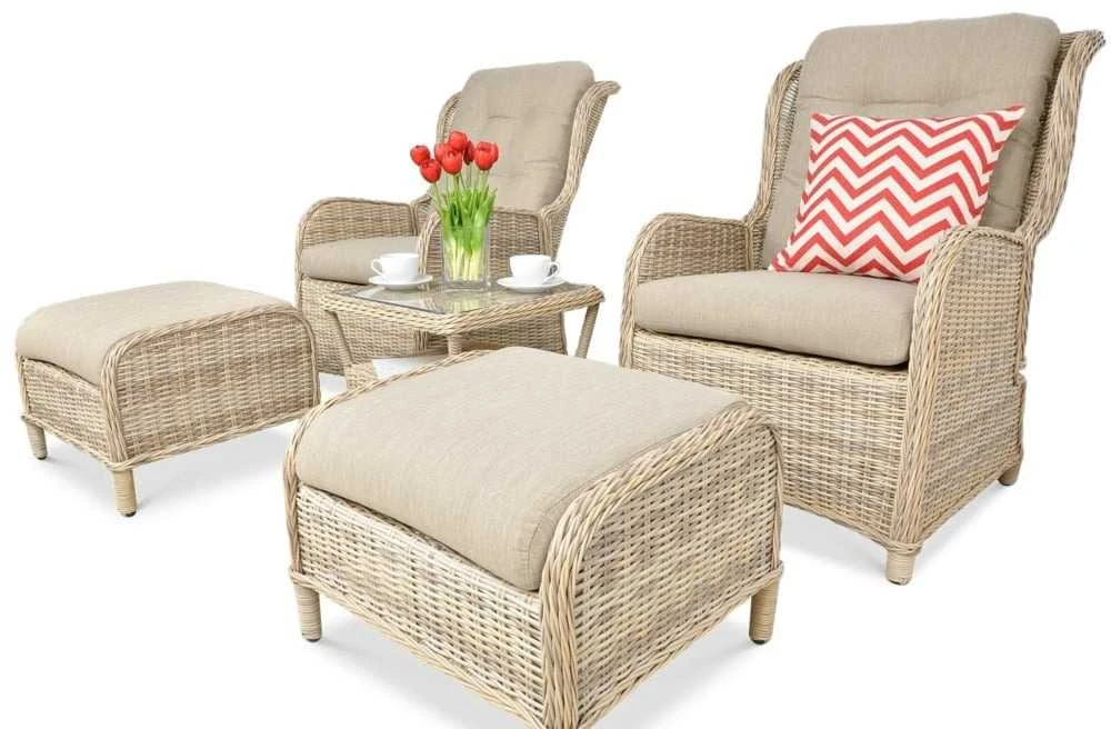 Lauko baldų komplektas SIENNA DUO PREMIUM, rusvai gelsvas