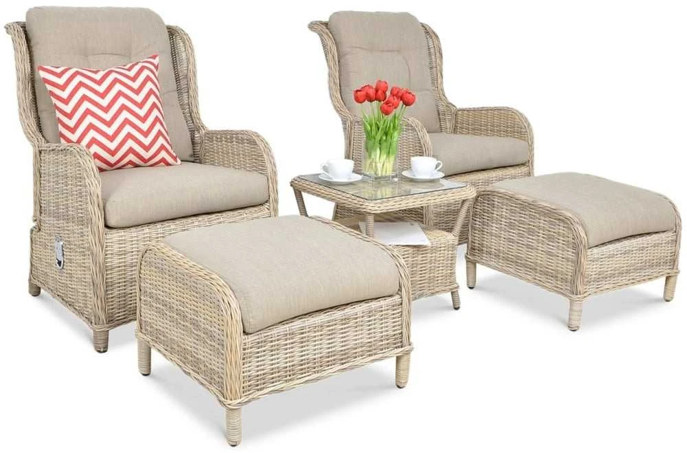 Lauko baldų komplektas SIENNA DUO PREMIUM, rusvai gelsvas