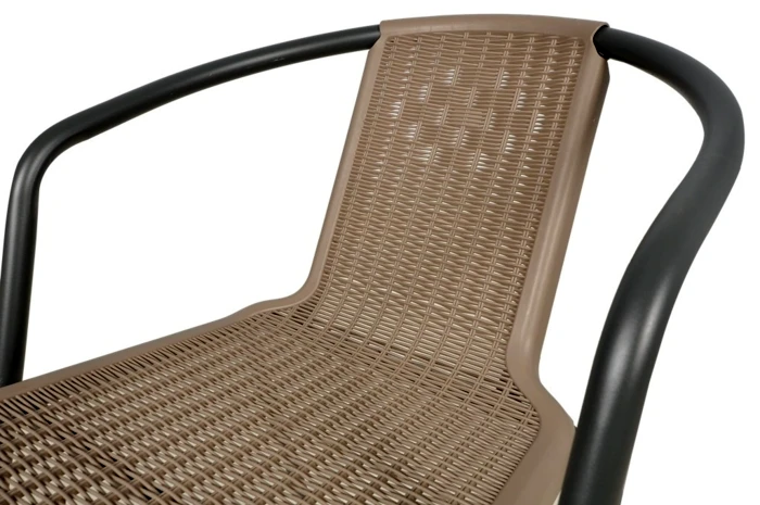 Lauko baldų komplektas SIMPLE 150 cm, 6+1, Cappuccino