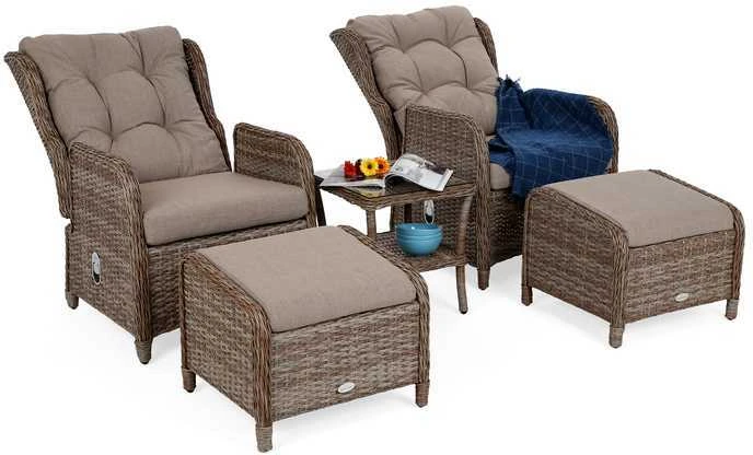 Lauko baldų komplektas Sofia, Ginger / Brown Melange