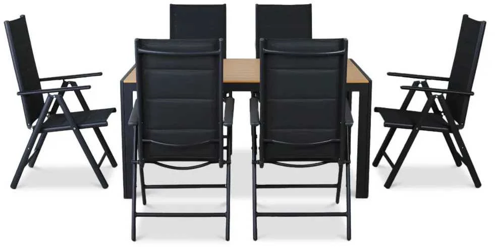 Lauko baldų komplektas SYDNEY, Dark pilkas/Teak