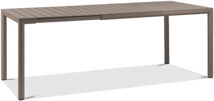 Lauko baldų komplektas TIBERINA BISTROT/TEVERE 6+1, stalas 147-211 cm, Tortora