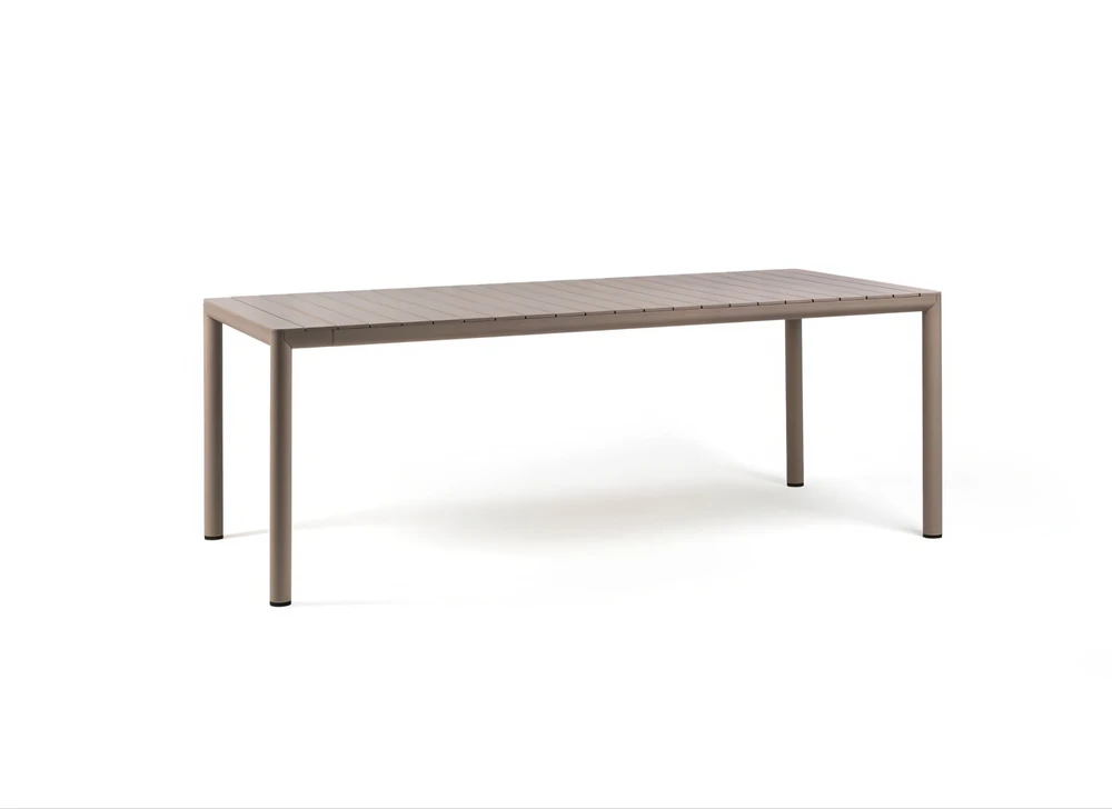 Lauko baldų komplektas TIBERINA BISTROT/TEVERE 8+1, stalas 211-275 cm, Tortora