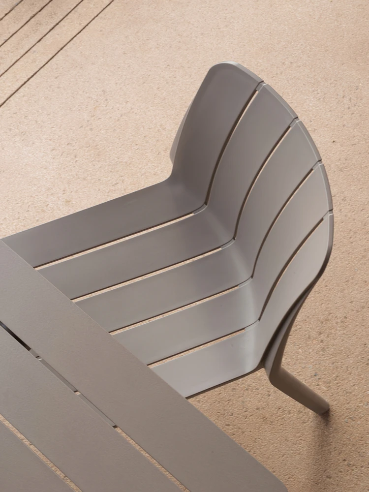 Lauko baldų komplektas TIBERINA BISTROT/TEVERE 6+1, stalas 147-211 cm, Tortora