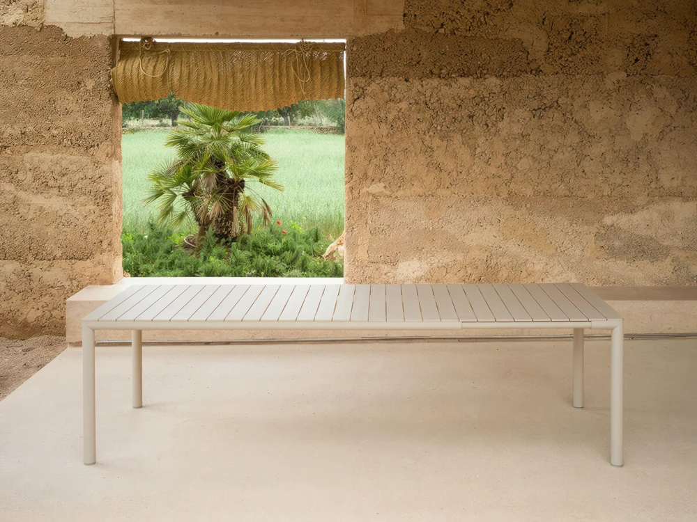 Lauko baldų komplektas TIBERINA/TEVERE 10+1, stalas 211-275 cm, Corda