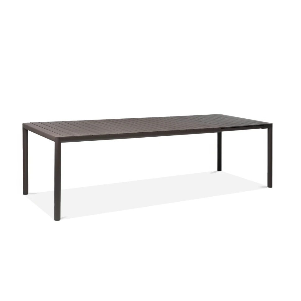 Lauko baldų komplektas TIBERINA/TEVERE 10+1, stalas 211-275 cm, Terra